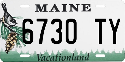 ME license plate 6730TY