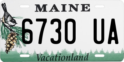 ME license plate 6730UA