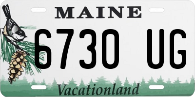 ME license plate 6730UG