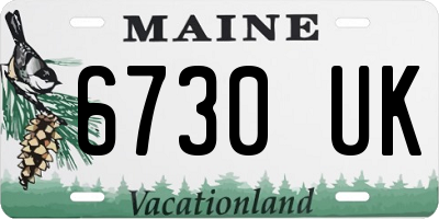 ME license plate 6730UK