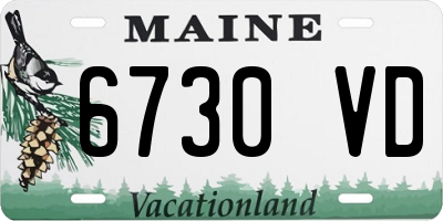 ME license plate 6730VD