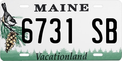 ME license plate 6731SB