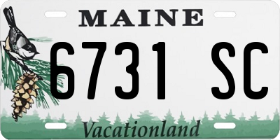 ME license plate 6731SC