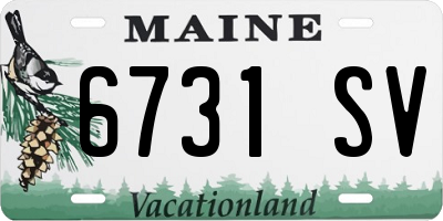 ME license plate 6731SV