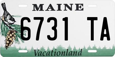 ME license plate 6731TA