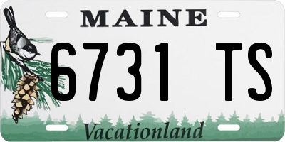 ME license plate 6731TS