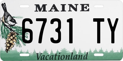 ME license plate 6731TY