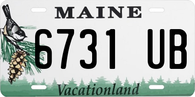ME license plate 6731UB