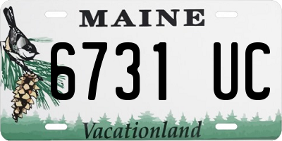 ME license plate 6731UC