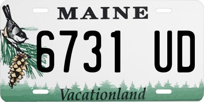 ME license plate 6731UD