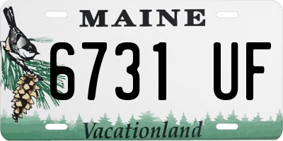 ME license plate 6731UF