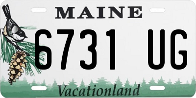 ME license plate 6731UG