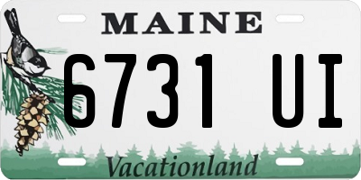 ME license plate 6731UI