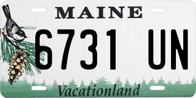 ME license plate 6731UN