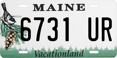 ME license plate 6731UR