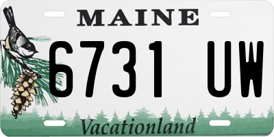 ME license plate 6731UW