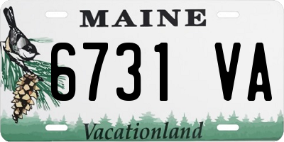 ME license plate 6731VA