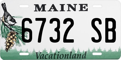 ME license plate 6732SB