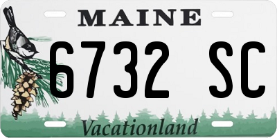 ME license plate 6732SC