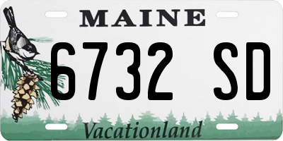 ME license plate 6732SD