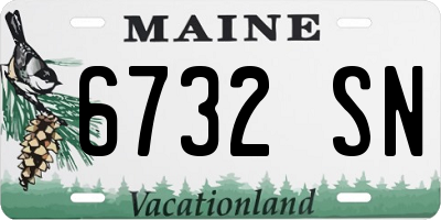 ME license plate 6732SN