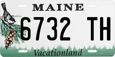 ME license plate 6732TH