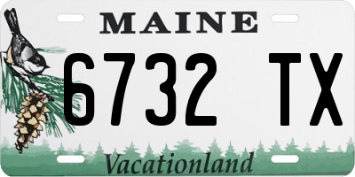 ME license plate 6732TX