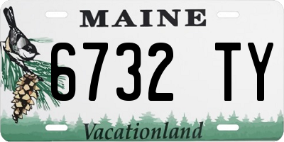 ME license plate 6732TY
