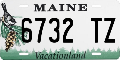 ME license plate 6732TZ