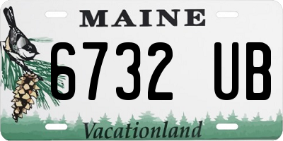 ME license plate 6732UB