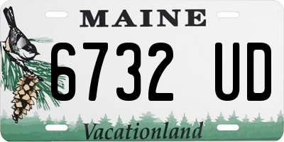 ME license plate 6732UD