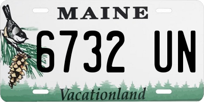 ME license plate 6732UN