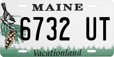 ME license plate 6732UT