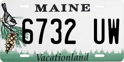 ME license plate 6732UW