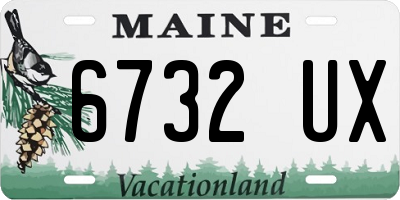 ME license plate 6732UX