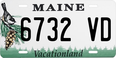 ME license plate 6732VD