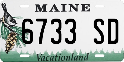 ME license plate 6733SD