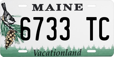 ME license plate 6733TC
