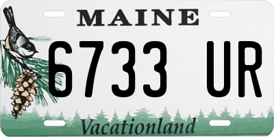 ME license plate 6733UR