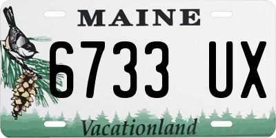 ME license plate 6733UX