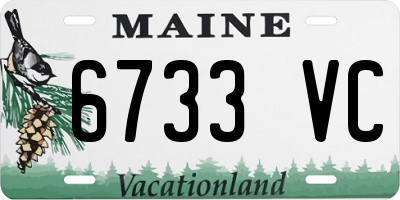 ME license plate 6733VC