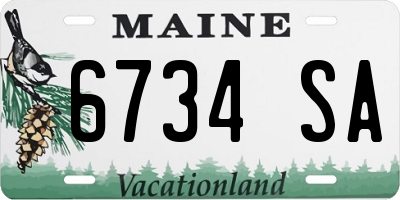 ME license plate 6734SA