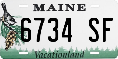 ME license plate 6734SF