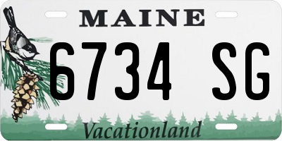 ME license plate 6734SG
