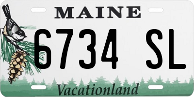 ME license plate 6734SL