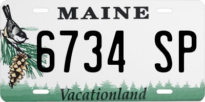 ME license plate 6734SP