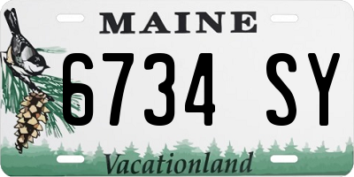 ME license plate 6734SY