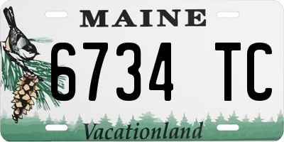 ME license plate 6734TC