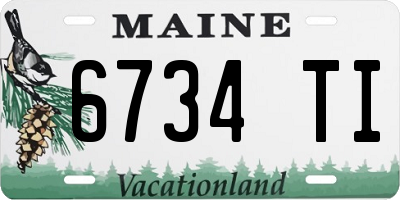 ME license plate 6734TI