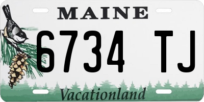 ME license plate 6734TJ